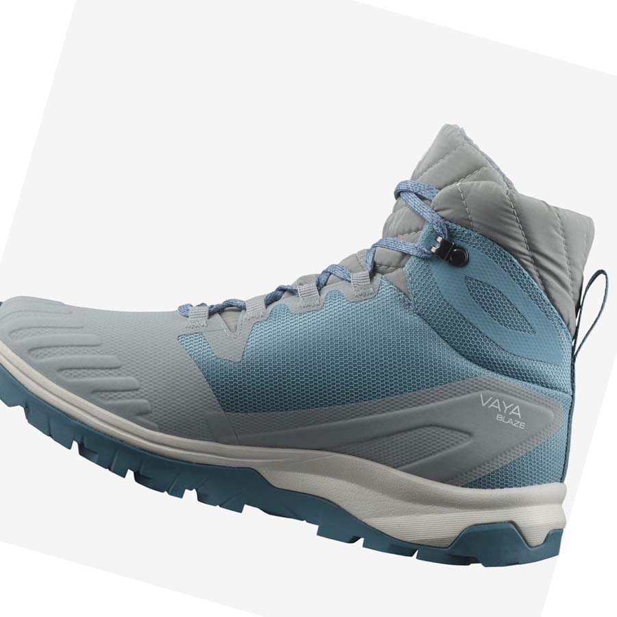 Salomon VAYA BLAZE THINSULATE™ CLIMASALOMON™ WATERPROOF Téli Csizma Női Kék | HU 3018QMA